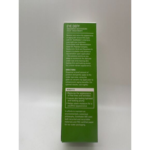 GOLDFADEN MD Eye Defy Radiance Restoring Eye Treatment Eye Cream - Picture 3 of 5